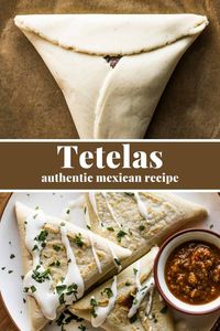 Tetelas are a traditional Mexican dish made from a triangular-shaped corn masa harina dough that's filled with black beans and cheese. This authentic recipe is cooked in a dry skillet and is perfect for breakfast, lunch, and dinner!