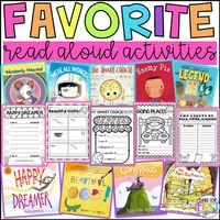 My FAVORITE read aloud activities! No prep... just print and go. This resource focuses on NINE read alouds. Each book includes:*A simple lesson plan*TWO differentiated writing/drawing activities that correspond to the book These read aloud activities are perfect for:*Extending a read aloud *Incorporating writing and drawing into your reading instruction*Easy sub plans*Building comprehension and self to text connectionsThe read alouds are:The Smart CookieWemberly WorriedHappy DreamerBeautiful Oop