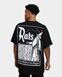 Step out with this bold essential from Rats Get Fat. The Rats Magic T-Shirt is bringing the heat with this go-to casual tee, decked out in custom graphics for a Culture Kings World Exclusive. With twin needle stitching and a ribbed crewneck for ultimate durability finished off on high-quality cotton. Cop this perfect summer tee today!  - Ribbed crewneck - Printed custom graphics on front and rear  - Dropped shoulders - Twin needle stitching - Fits small - Short sleeves - Composition: 100% Cotton