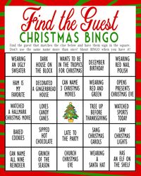 Christmas MINGLE BINGO / Party Icebreaker/ Party Games/ Fun - Etsy