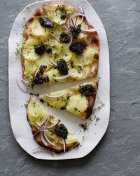 Potato and Caviar Flatbread