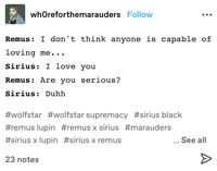 marauders era incorrect quotes from tumblr marauders era, harry potter, incorrect quotes #marauders #maraudersera #themarauders #maraudersincorrectquotes #incorrectquotes #harrypotter #jamespotter #lilyevans #siriusblack #remuslupin #peterpettigrew #padfoot #moony #prongs #wormtail #hogwarts #wizardingworld #harrypotterseries