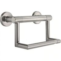 Delta Decor Assist Contemporary Toilet Paper Holder with Assist Bar in Stainless 41550-SS - The Home Depot