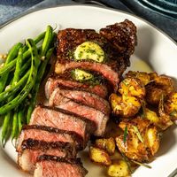 NY Strip Steak with Herb Compound Butter