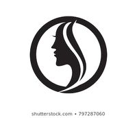 hair woman and face logo and symbols