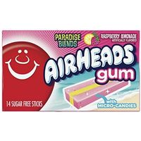 Airheads Candy Sugar-Free Chewing Gum with Xylitol, Raspberry Lemonade, 168 Count Brand : airheads /BUBS9 - Flavor: Raspberry Lemonade - Brand: Airheads - Package Weight: 0.54 Kilograms - The same playfully tangy Airheads flavors you love is available in Airheads Gum! The secret to the massive taste are the delicious micro-candies packed in every stick of gum - Stock up your pantry or use Airheads bulk candy for holidays, event party favors, fundraisers, parades, office treats, concession stands