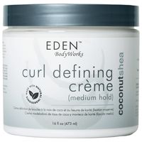 EDEN BodyWorks Coconut Shea Curl Defining Creme infuses moisture to strengthen hair, provide frizz control, and optimize style definition. EDEN BodyWorks Curl Defining Creme  |  16 FL oz. | Sally Beauty