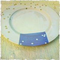 DIY Kate Spade Confetti China Plates! Seriously love these.