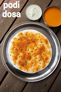 podi dosa recipe | dosa podi | how to make podi dosa - Hebbar's Kitchen