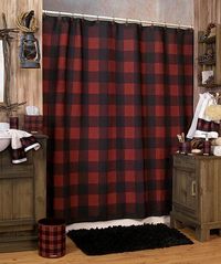 HOME DECOR – RUSTIC STYLE – life here is so beautiful with a buffalo plaid bathroom. More