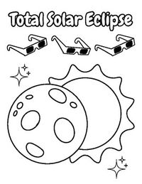 Have fun coloring this total solar eclipse page! Pair this with a reading or science lesson about the solar eclipse - a fun and exciting event!