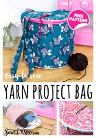 HOW TO SEW A YARN PROJECT BAG – FREE DIY SEWING PATTERN