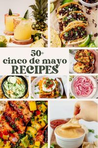 From margaritas to tacos, burritos, enchiladas, dips, salsas, and healthy dinners, this roundup of recipes is perfect for your Cinco de Mayo celebration!