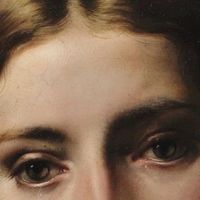 Detail of “Mary Magdalene as a hermit“ by  Francesco Hayez.