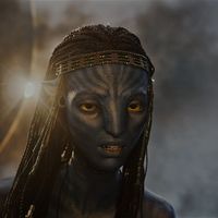 Zoe Saldaña as Neytiri, in “Avatar: The Way of Water” (2022).