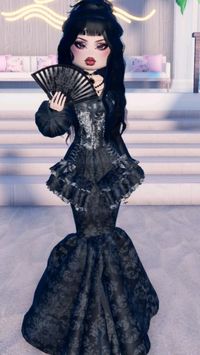 dti / dress to impress / goth / trad goth / gothic / one color / black / your style