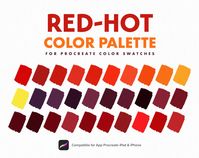 Hello! Here are 30 Red Hot Shade Color swatches that we picked out so you can only import and use in the Pro Creator app. These colors cover warm, cool tones that are old but also modern. Red Hot Color Palette, Fire Color, Hot Summer color, Procreate Palette, Procreate Tools, Swatches | Colors for Procreate on iPad 30 Colors Hope you will like it After purchase, You can download the file from your Safari web browser, not the Etsy app.  Once files are downloaded, you must open the file, the palet