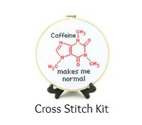 Koffein Molekül Cross Stitch KIT von ShopDeliciousThreads auf Etsy