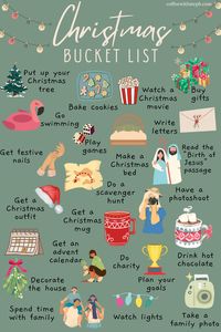 Do you want to make memories this festive season? Here are 20+ easy and fun Christmas bucket list ideas to create core memories! And don't forget my Christmas present to you... *FREE* checklist AND/OR *FREE* aesthetic downloadable! Christmas bucket list ideas | December bucket list ideas | Things to do in December | Things to do this Christmas | Free bucket list | Free printable | Downloadable bucket list #christmasbucketlistideas #christmasbucketlist #decemberbucketlist