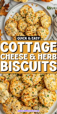 Cottage cheese and herb biscuits are a savory and fluffy addition to any meal, easy to make and perfect for fall. Check out the recipe and save this pin for a delicious side.