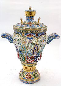 Russian silver & Enamel - Samovar from the late 19th Century