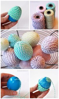 Baker's Twine Easter Eggs DIY Tutorial - Easy Easter Decorations