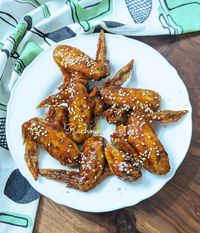 Air fryer Teriyaki Chicken Wings - Rachna cooks