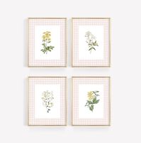 Wildflower Nursery Print Set, Girls Room Decor, Floral Nursery Wall Decor, Vintage Nursery Art, Watercolor Floral Wall Art, Nursery Wall Art - Etsy