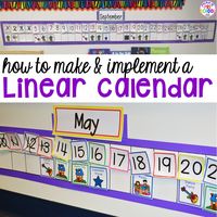 How to make, organize, and implement a linear calendar for your classroom (helpful hints to make calendar time fun for your preschoolers)