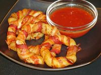 BACON WRAPPED ONION RINGS