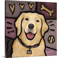 Canvas On Demand 'Golden Retriever Pop Art' by Eric Waugh Graphic Art on Canvas Size: 30" H x 30" W x 1.25" D