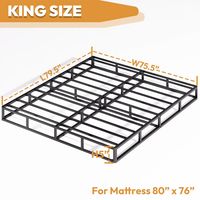 5 inch King Metal Box Spring, Durable Mattress Foundation, Fabric Cover Included, Easy Assembly - Walmart.com