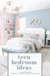 Teen Bedroom Ideas with Paint Color Source!