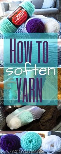 Do you have scratchy yarn? Oh no! Here's how to soften it BEFORE you crochet or knit, which softens it much more than after your project is complete. Score!