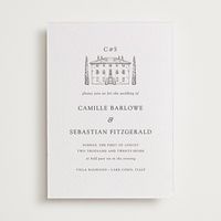 Villa Balbiano Letterpress Wedding Invitations by Melinda Denison | Minted