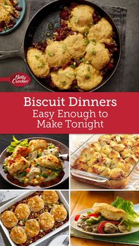 Flaky, soft biscuits give you a jump start on dinner, so you can serve up something warm and cozy in 60 minutes or less.