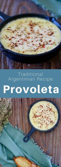 Provoleta is the popular grilled cheese of Argentinian asados. It is a version of the famous Italian provolone cheese. #Argentina #ArgentinianRecipe #ArgentinianFood #ArgentinianCuisine #WorldCuisine #196flavors