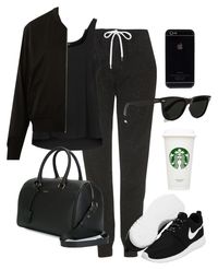 "Lazy Morning" by beatifuletopshop ❤ liked on Polyvore featuring Topshop, NIKE, T By Alexander Wang, Yves Saint Laurent and Ray-Ban