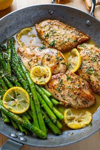 Lemon and Dill Butter Garlic Chicken and Asparagus