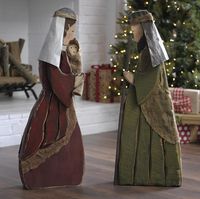 Along with your Christmas tree and presents, place thee gorgeous Wooden Mary & Joseph Statues. They are part of the story of the very first Christmas!