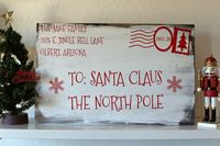 Oversized Santa Letter | Wood Sign | Jane More