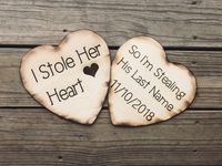 I Stole her heart Engagement photo prop