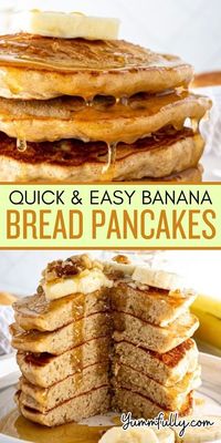 Give your pancakes a twist with this Moist Banana Bread Pancakes recipe. If you like banana bread, you will love these pancakes. Same wholesome and comforting flavor but made into soft, moist, and fluffy pancakes!