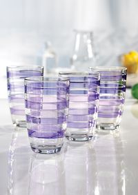 Spectrum Stripe Highball Glasses