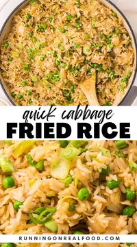 This easy vegetarian cabbage fried recipe is ready in 25 minutes and makes a great way to use leftover rice and include nutritious cabbage in your diet.