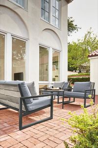 The Montego outdoor sofa features a mix of solid ipe and hand-welded, outdoor-grade steel, making it as durable as it is eye-catching. The included weather-resistant cushions add plush comfort, and cleaning is simple thanks to machine-washable covers. Over about one year, the ipe will age to a rich gray color.