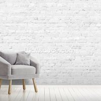 White Brick Wallpaper Mural | Wallsauce AU