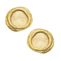 Susan Shaw Gold Stud Earrings