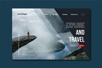 Landing page travel with photo