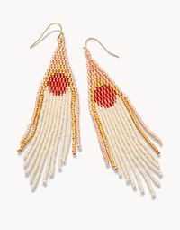 Like the thin swaying grasses of the Lowcountry Salt Marsh, these tassel earrings are all about delicate beauty. Tiny glass beads are delicately hand woven to make these show stopping swinging tassel earrings. Topped off with 18kt matte gold plated earring studs. Look for the sunrise design to coordinate with our Alljo